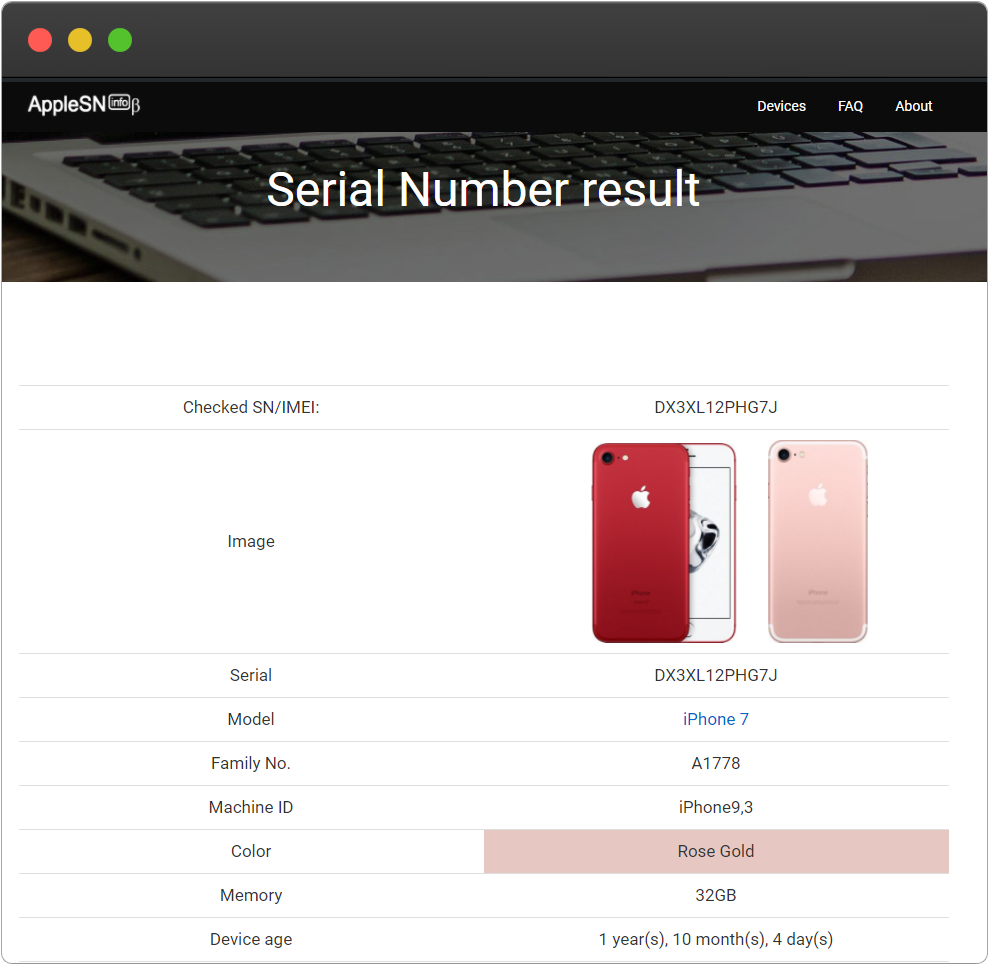 Spesifikasi iPhone dari Serial Number