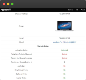 lookup macbook pro by serial number