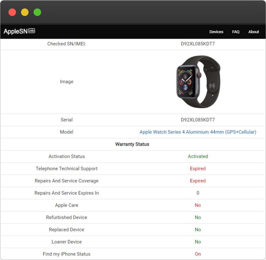 Apple imei check