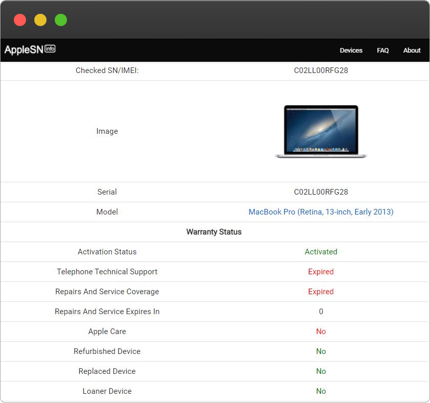 find macbook pro model number