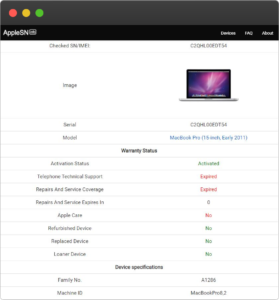 macbook pro serial number lookup